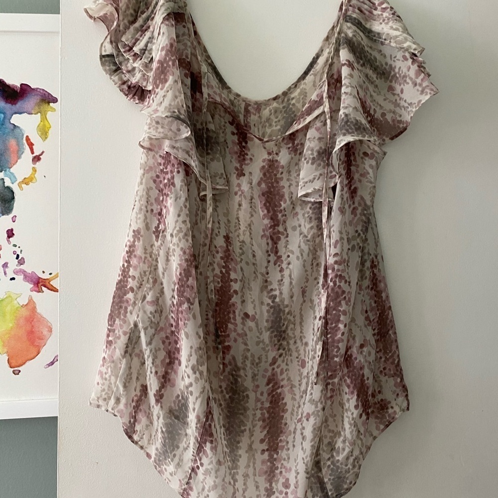 GORGEOUS Bohemian Style Flutter Sleeve Blouse